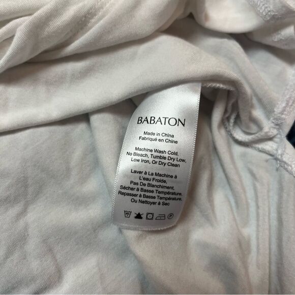 Babaton White Norris Long Sleeve Tee Top Size M - Picture 4 of 7